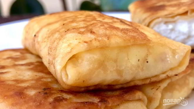 Рецепт Вкусные налистники с творогом