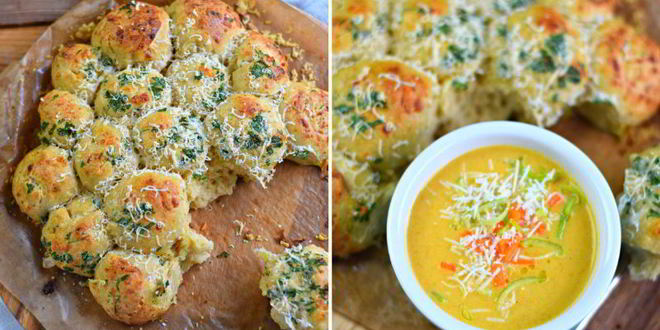 Рецепт булочки с чесноком и сыром