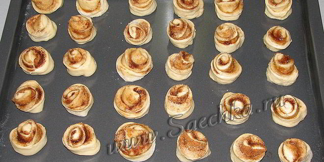 Рецепт булочки с корицей в виде розочек