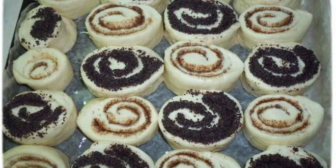 Рецепт булочки с маком и с корицей