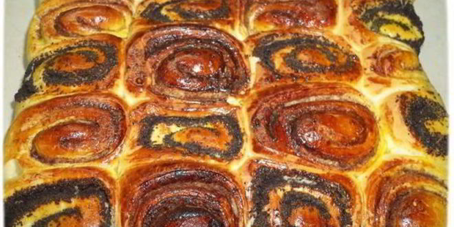 Рецепт булочки с маком и с корицей