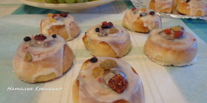 Рецепт булочки-улитки с изюмом и корицей