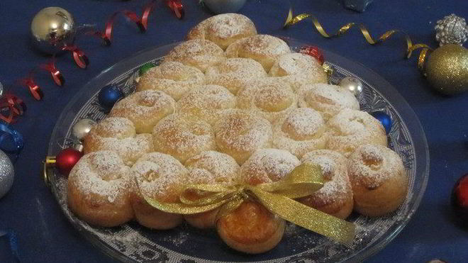 Рецепт Булочки ванильные Елочка