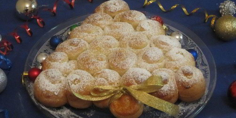 Как приготовить булочки ванильные елочка