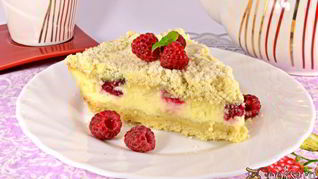 Рецепт Королевская ватрушка с малиной