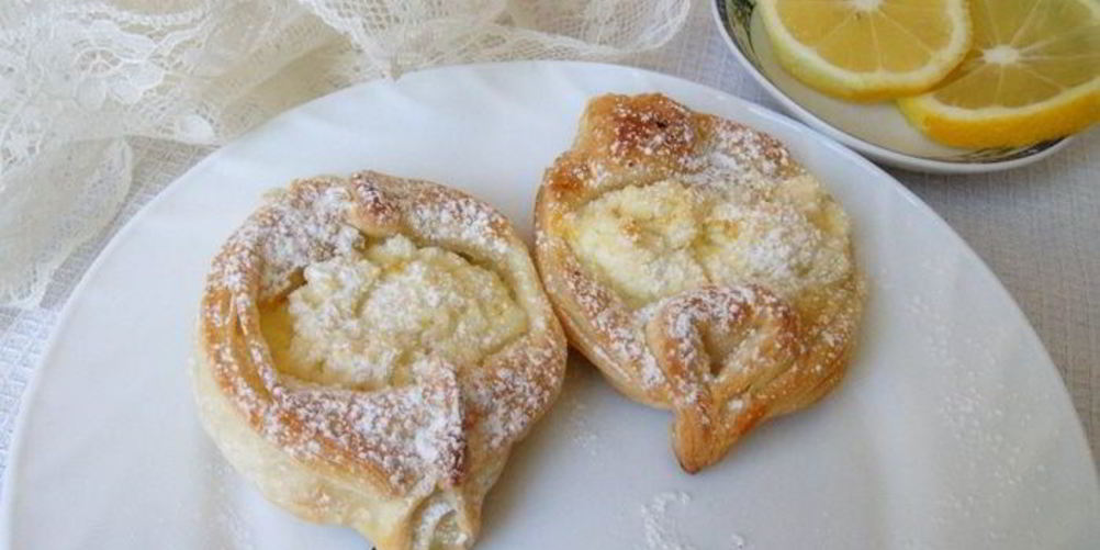 Как приготовить лимонные ватрушки на слоеном тесте