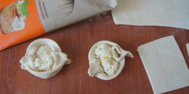 Рецепт лимонные ватрушки на слоеном тесте