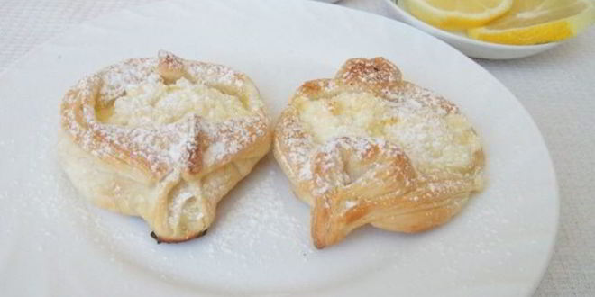 Рецепт лимонные ватрушки на слоеном тесте