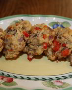 Луковые булочки со сладким перцем