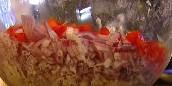 Рецепт луковые булочки со сладким перцем