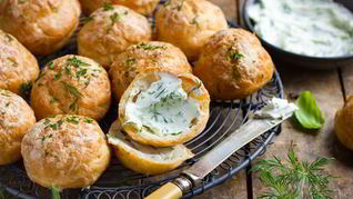 Рецепт Мини-булочки с творожной начинкой