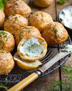 Мини-булочки с творожной начинкой