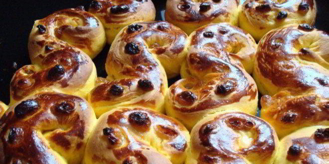 Рецепт шафрановые булочки луссекатт