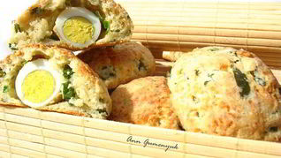 Рецепт Сырные булочки с яйцом