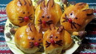Рецепт Творожные булочки Зайчики