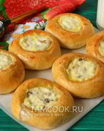 Ватрушки из дрожжевого теста с творогом