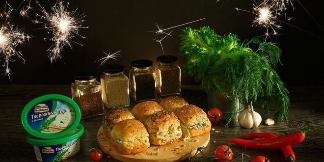 Рецепт зерновые булочки-пампушки с сырно-чесночной начинкой