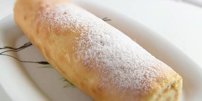 Рецепт быстрый яблочный рулет