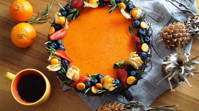 Рецепт Чизкейк без выпечки с облепихой