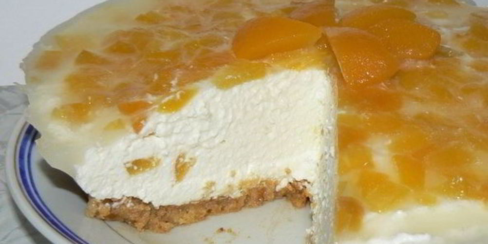 Как приготовить чизкейк без выпечки с персиками