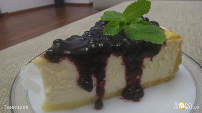 Рецепт Чизкейк из творога с черничным топпингом