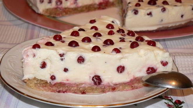 Рецепт Чизкейк с брусникой и маскарпоне