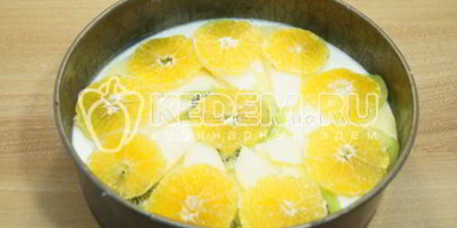 Рецепт чизкейк с фруктами