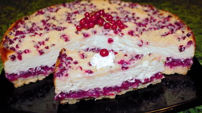 Рецепт Чизкейк с красной смородиной