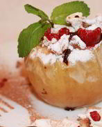 Чизкейк в яблоке — запеченное яблоко