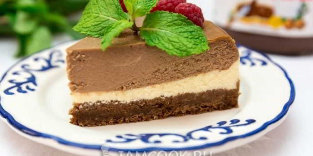 Как приготовить двухцветный творожный чизкейк с нутеллой