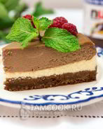 Двухцветный творожный чизкейк с Нутеллой