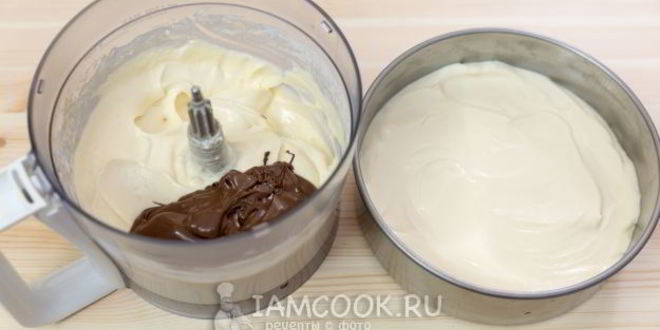 Рецепт двухцветный творожный чизкейк с нутеллой