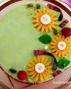 Фисташковый чизкейк с малиной