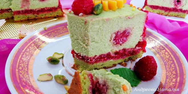 Рецепт фисташковый чизкейк с малиной
