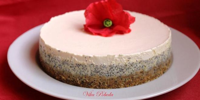 Рецепт маковый чизкейк под лимонно-сметанным топпингом