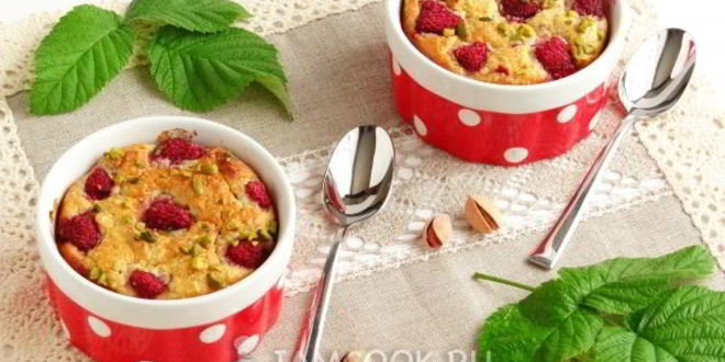 Рецепт миндальный чизкейк с малиной