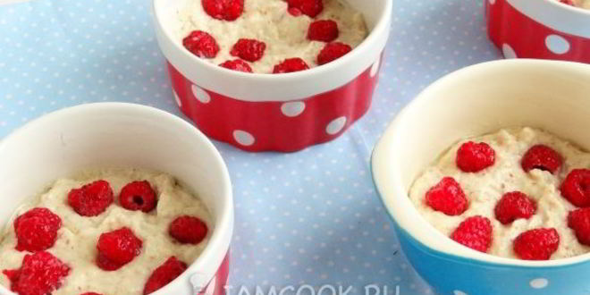 Рецепт миндальный чизкейк с малиной