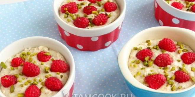 Рецепт миндальный чизкейк с малиной