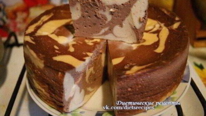 Рецепт Мраморный чизкейк Зебра