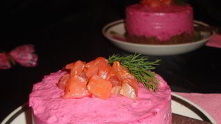 Рецепт Свекольный чизкейк с форелью