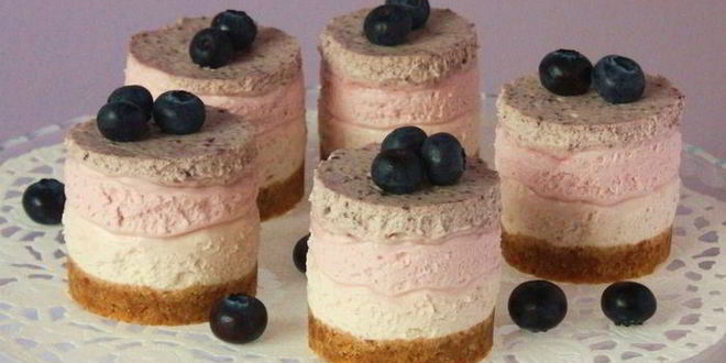 Рецепт тройные ягодные чизкейки
