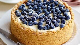 Рецепт Творожный чизкейк с черникой на печенье