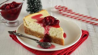 Рецепт Творожный чизкейк с клюквой