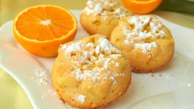Рецепт Апельсиновые кексы с кокосовой стружкой