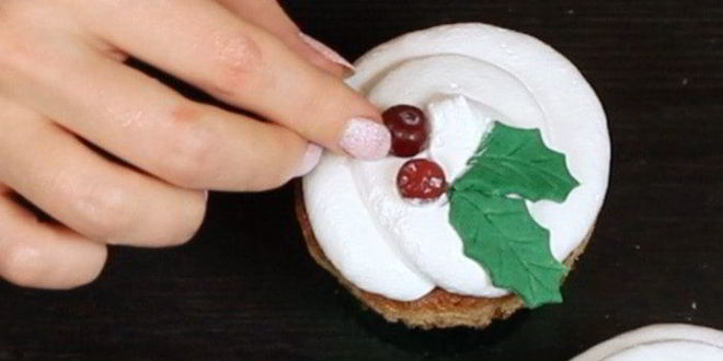Рецепт идеи новогоднего украшения кексов
