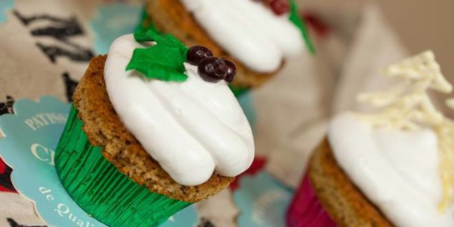 Рецепт идеи новогоднего украшения кексов