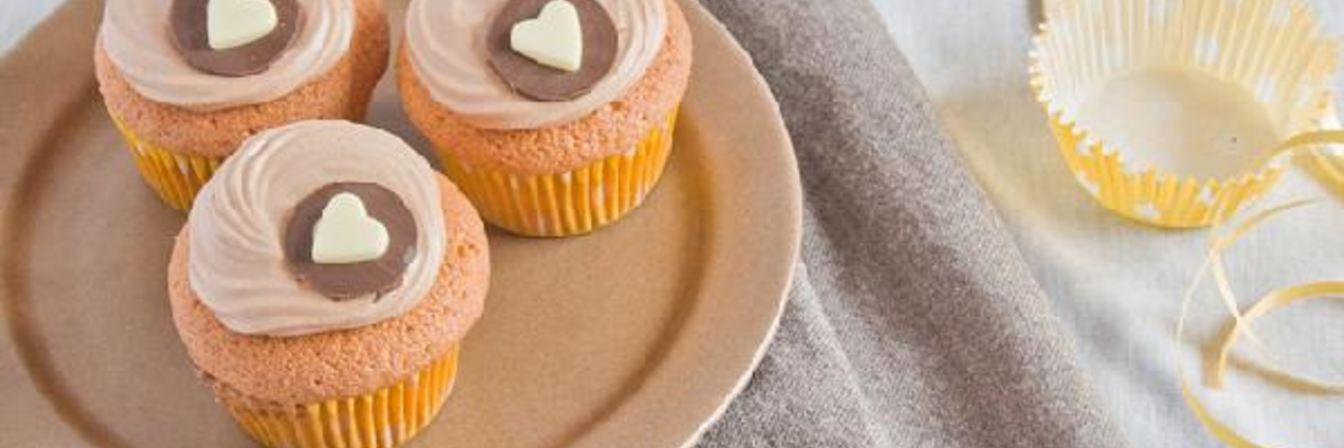 Рецепт Капкейки с двойным кремом Шоколад и бананы