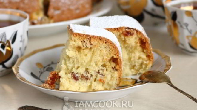 Рецепт Кекс с изюмом в мультиварке
