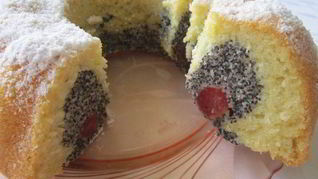 Рецепт Кекс с маком и черешней