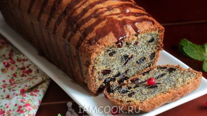Рецепт Кекс с маком и изюмом